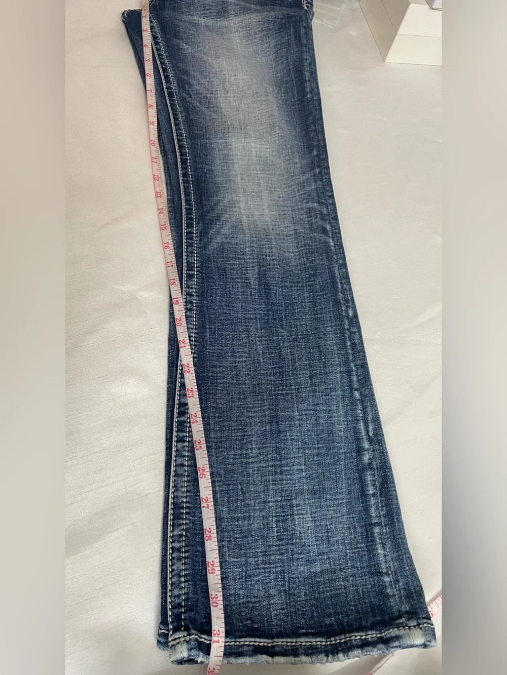 Miss Me Women’s Light Blue Mid-Rise Tailored Boot Jeans Size 30 - Picture 10 of 16